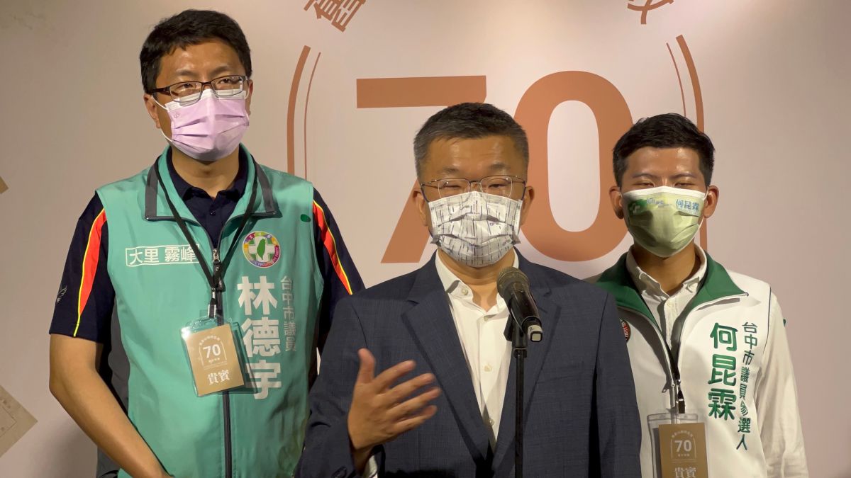 ▲蔡其昌指空氣換新是盧秀燕4年前重要政見，「既然市長換了空氣沒換，台中只好再換市長。」（圖／記者顏幸如攝，2022.04.28）