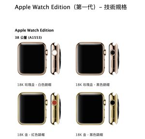 Apple Watch第一代推出,當時同步上市了Edition系列,有18K金和玫瑰金錶框材質,售價34萬~57萬元,相當貴氣。(圖/翻攝官網) ▲Apple Watch第一代推出,當時同步上市了Edition系列,有18K金和玫瑰金錶框材質,售價34萬~57萬元,相當貴氣。(圖/翻攝官網)