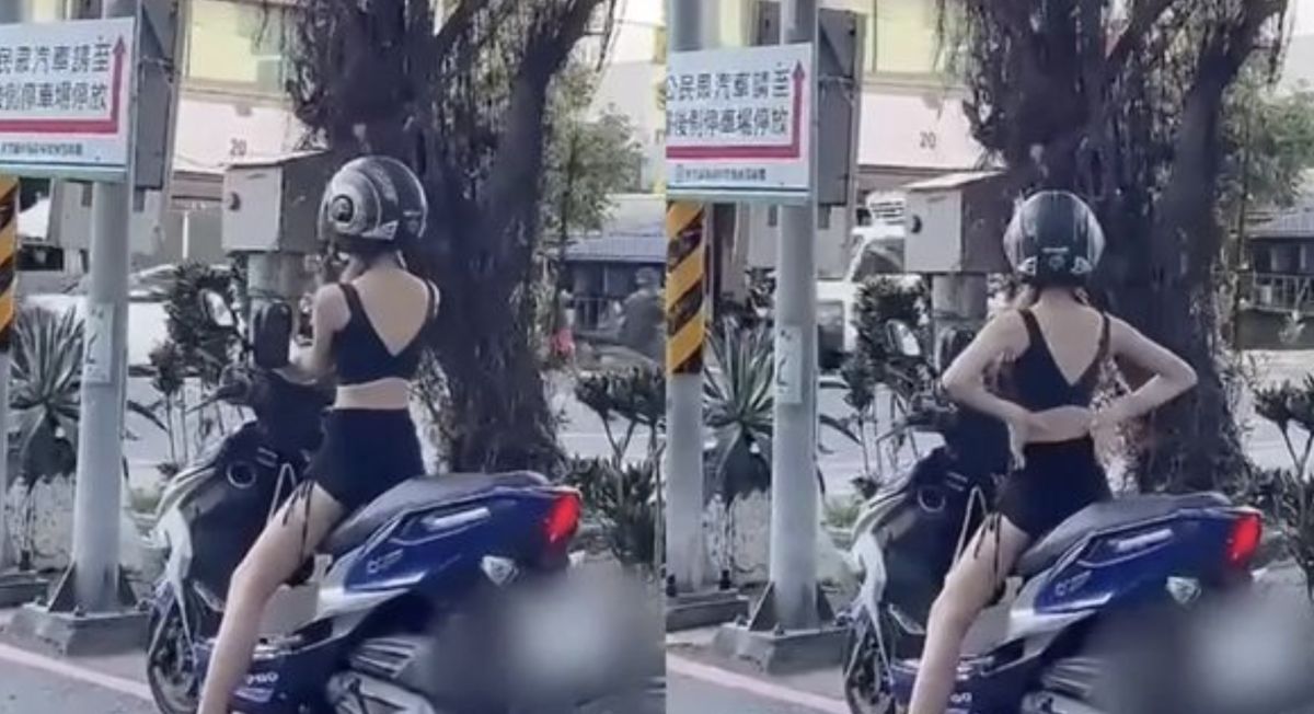 ▲一名穿著清涼的女子日前被網友捕捉，在等紅燈時忘情在車上熱舞，引發討論。（圖/爆廢公社公開版）