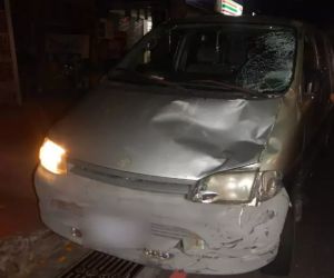 ▲李男車輛也因強大撞擊，造成擋風玻璃、保險桿受損。（圖／翻攝畫面）