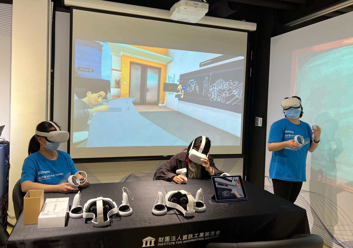 ▲Meta與資策會攜手成立全亞洲第一座「元宇宙 XR Hub Taiwan」，落腳於數位創新基地（digiBlock C）。（圖／記者周淑萍攝）