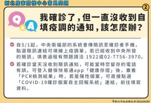 . 確診卻沒收到自主回報系統簡訊 ▲確診卻沒收到自主回報系統簡訊(圖/新北市政府)