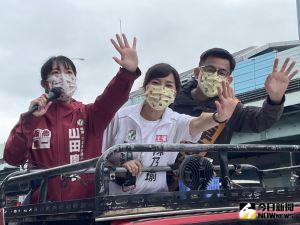 正國會的新人山田摩衣、陳乃瑜、卓冠廷 ▲正國會的新人山田摩衣、陳乃瑜、卓冠廷,全數通初選的考驗。(圖/記者陳志仁攝)