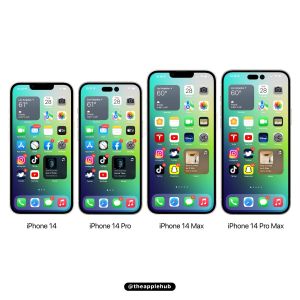 iPhone 14系列渲染圖。(圖/翻攝 Apple HUB twitter ) ▲iPhone 14系列渲染圖。(圖/翻攝 Apple HUB twitter )