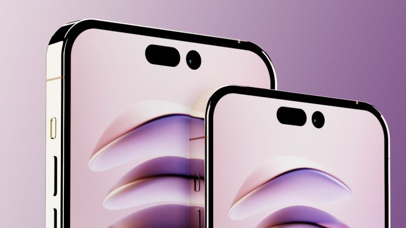 ▲iPhone 14 Pro傳聞將剪掉瀏海改用驚嘆號的打孔螢幕。(渲染圖，圖／翻攝AppleInsider Twitter )