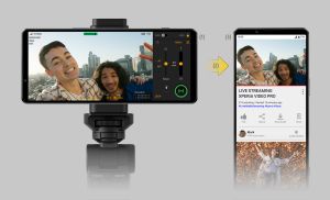 ▲Xperia旗艦1系列首度加入Videography Pro，並加入即時直播功能，亦可連接Vlog外接螢幕。（圖／Sony Mobile提供）