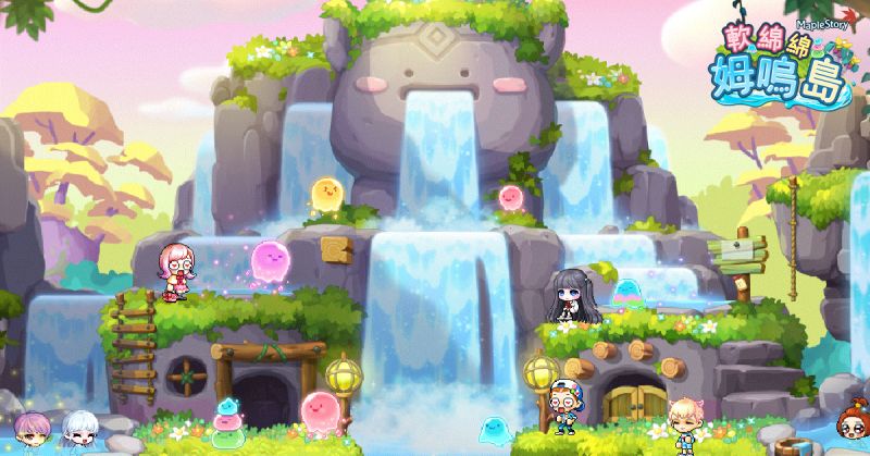 ▲《新楓之谷》全新活動地圖「軟綿綿姆嗚島」。(圖/遊戲橘子提供)