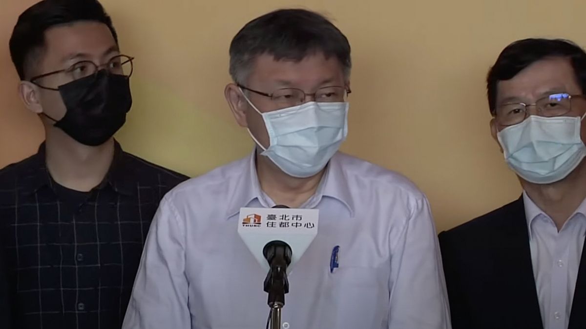 ▲台北市長柯文哲12日上午參與台北住都中心揭牌典禮，並於會後接受媒體訪問。（圖／台北市政府提供）