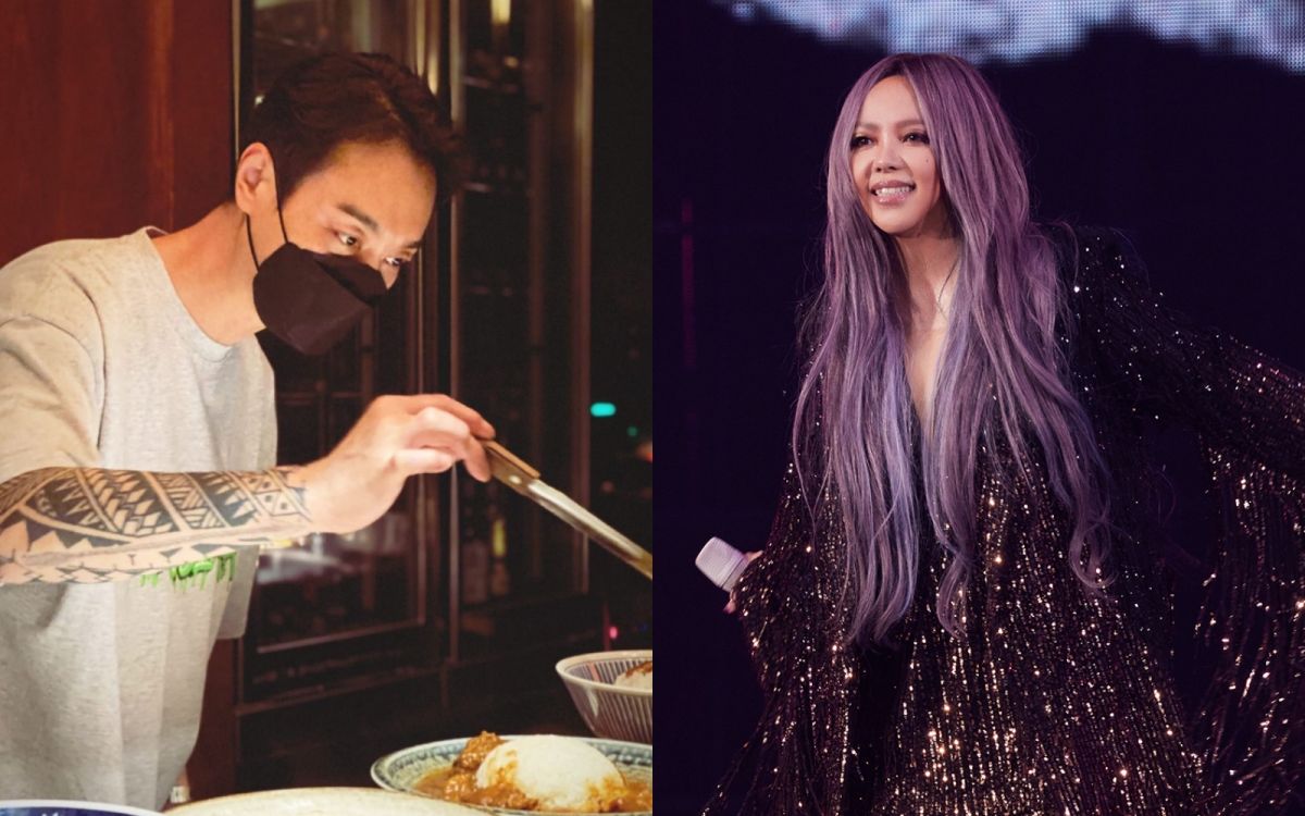 ▲Sam（左）為女友張惠妹特製咖哩飯。（圖／聲動娛樂、姚善鏞IG）