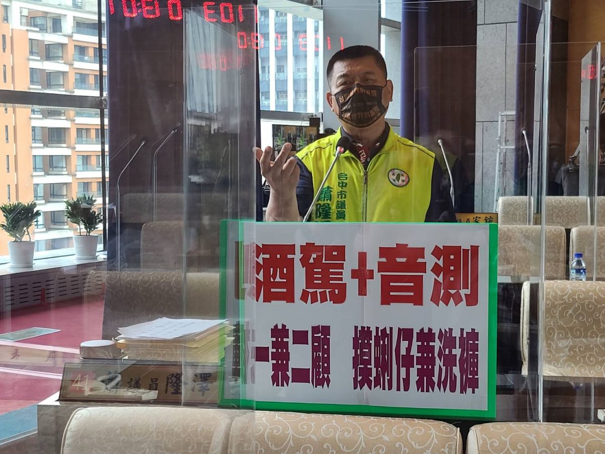 ▲議員蕭隆澤要求，警察局、環保局、監理站執行稽查作業取締赫阻改裝噪音車橫行(圖／柳榮俊攝2022.5.12)