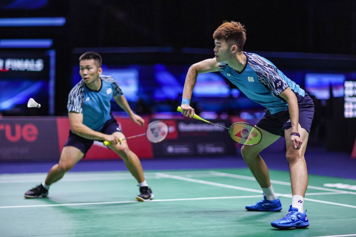 ▲黃金男雙「麟洋配」王齊麟／李洋對決韓國組合姜敏赫／徐承宰，兩人在歷經兩局的比賽後，以16:21、6:21輸球。（圖／Badminton photo提供）