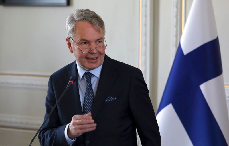 ▲芬蘭外交部長哈維斯托（Pekka Haavisto）與美國國務卿布林肯發表聲明，將在6G技術方面共和合作。（圖／美聯社／達志影像）