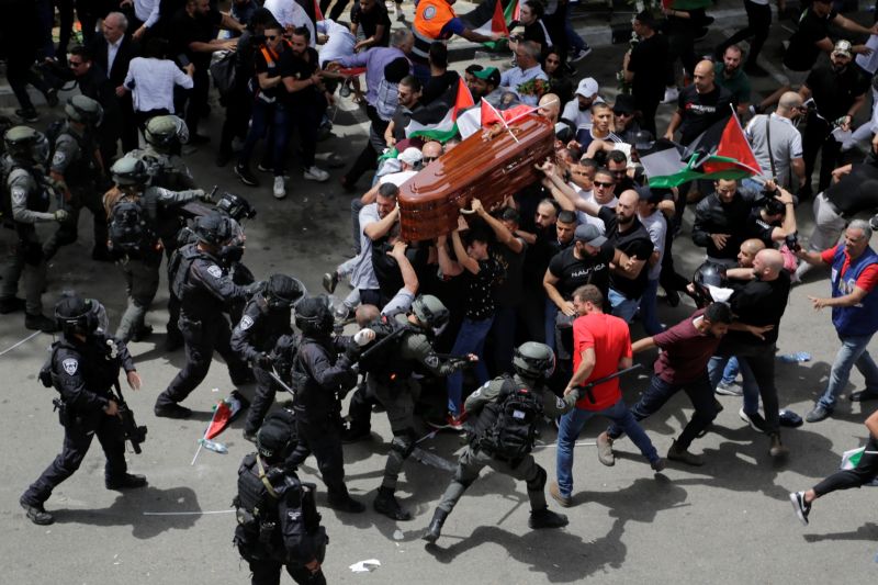 半島電視台記者葬禮爆以巴警民衝突　國際譁然
