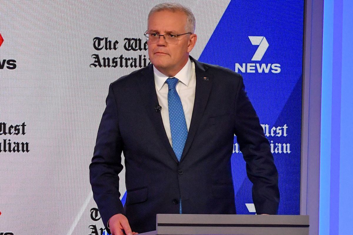 ▲澳洲今天舉行國會大選，現任總理莫里森雖在防疫、經濟、外交表現不俗，但人和、房價飛漲乃至澳洲版MeToo運動，讓他失分不少。（圖／美聯社／達志影像）