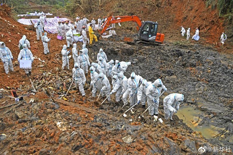 ▲中國東方航空MU5735航班今年3月21日墜毀廣西,機上132人全數罹難。(圖/翻攝自新華社微博)