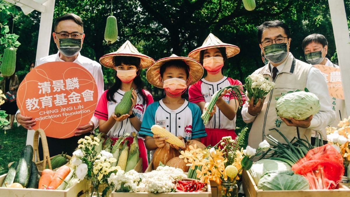 ▲「食農共好‧新美學計畫」建構校園有機農場美學空間。（圖／清景麟教育基金會提供）