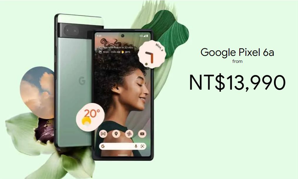 ▲Google Pixel 6a手機的軟硬體開發，有不少重點功能是由台灣工程師執行，售價13990元。(圖／官方提供)