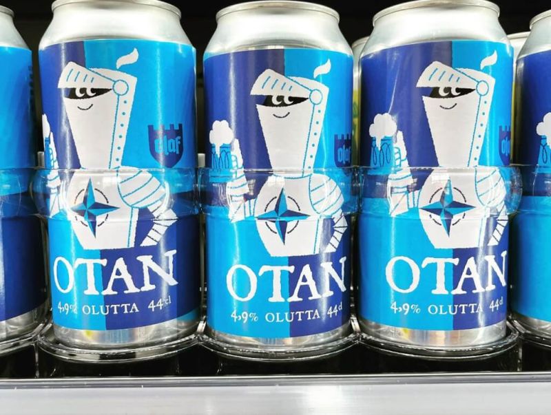 ▲芬蘭一間小啤酒廠老闆范特寧推出北約主題的紀念版啤酒。（圖取自facebook.com/olafoffinland）