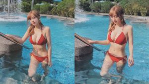 ▲琵琶女神丘涵,比基尼太凶猛。(圖/丘涵IG) ▲琵琶女神丘涵,比基尼太凶猛。(圖/丘涵IG)