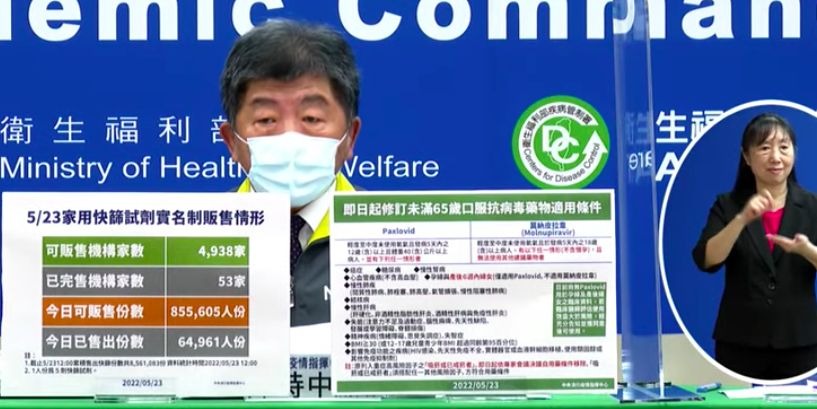 ▲指揮官陳時中針對新冠口服用藥適用條件進行說明。（圖／指揮中心）