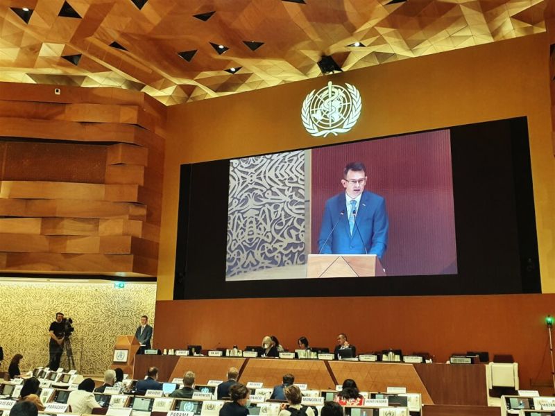 ▲立陶宛衛生部長杜爾基斯23日在世界衛生大會呼籲邀請台灣以觀察員身份與會。（圖取自twitter.com/LithuaniaHealth）
