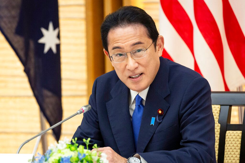 ▲日本產經新聞與富士電視台新聞網（FNN）聯合民調顯示，岸田內閣支持率為63.7%，比上次5月實施的民調下降5.2個百分點。（圖／美聯社／達志影像）