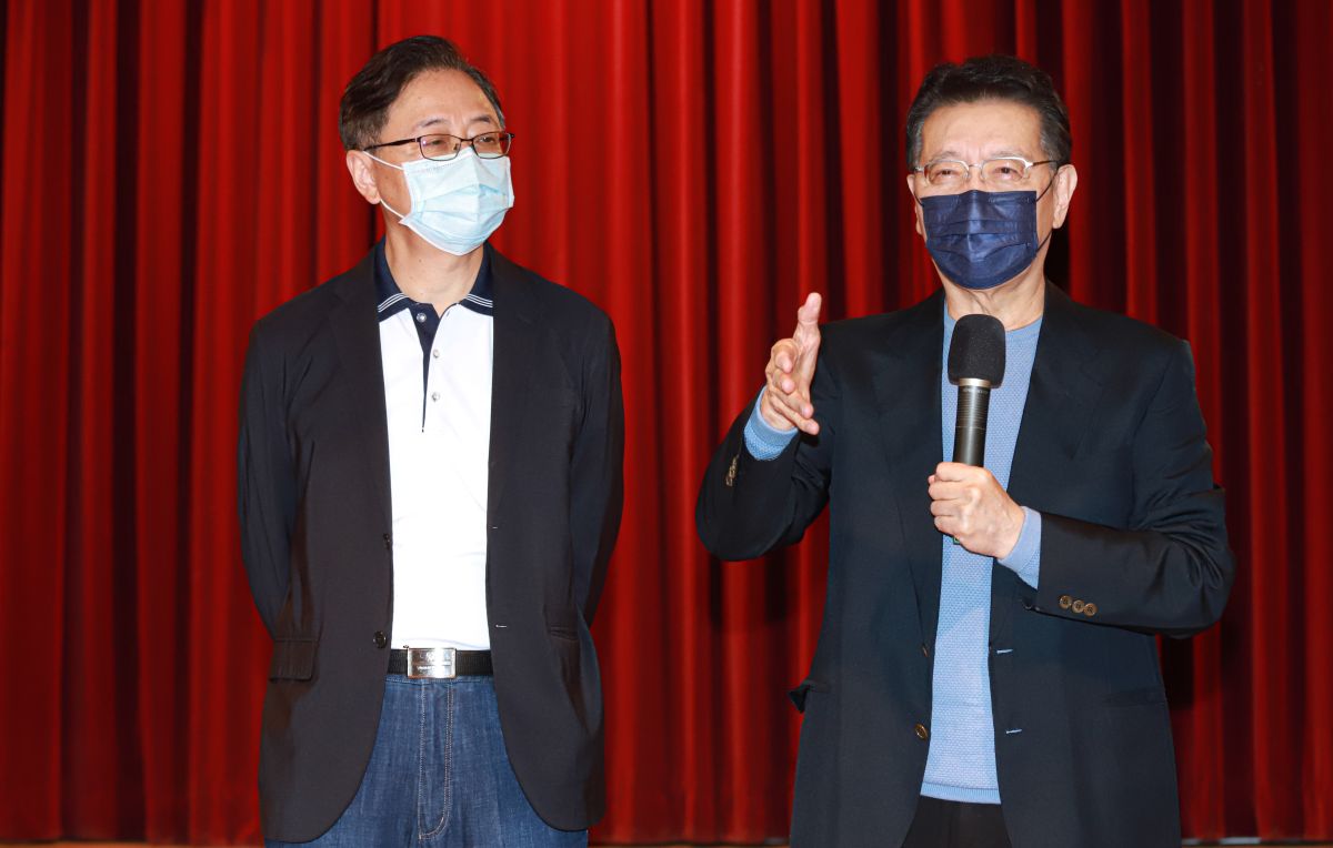 ▲桃園市長參選人張善政今日拜會中廣董事長趙少康，兩人會談約半小時。（圖／記者葉政勳攝，2022.5.25）