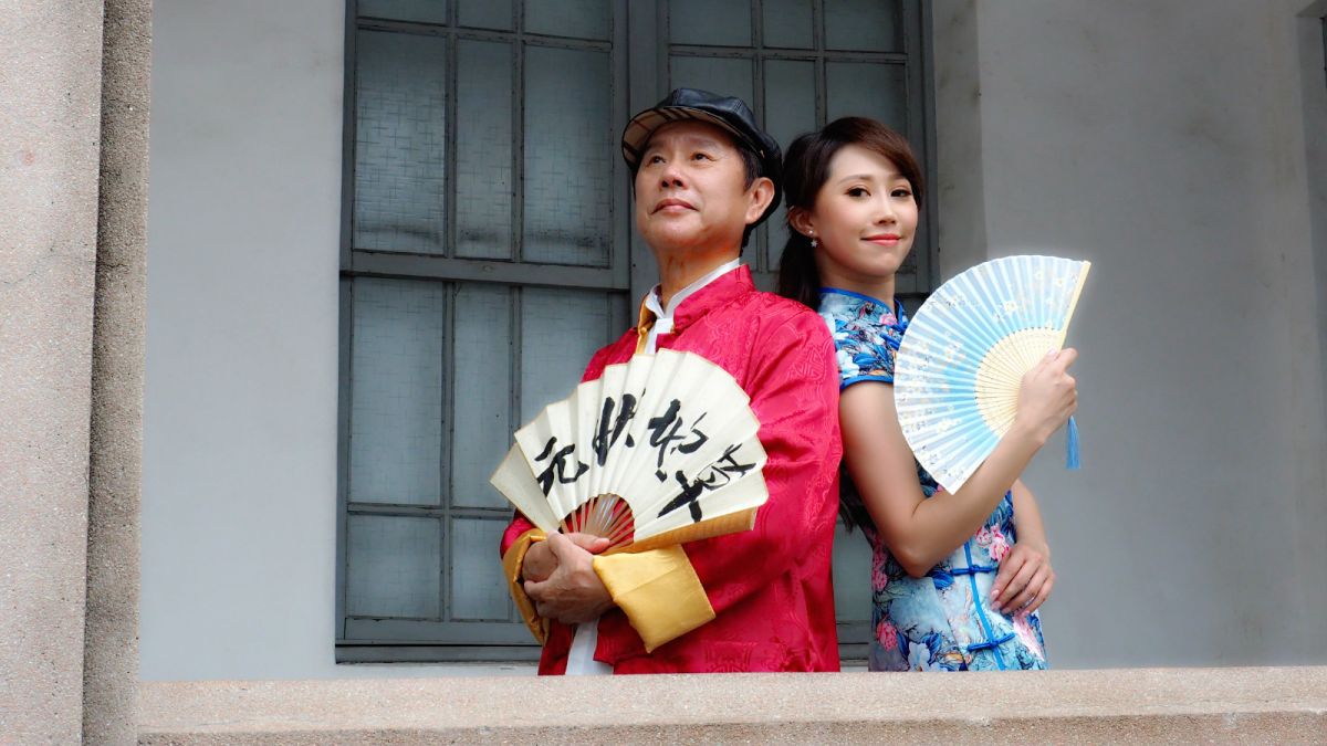 ▲黃西田（左）確診，女兒黃露瑤暫接《草地狀元》主持棒。（圖／三立提供）