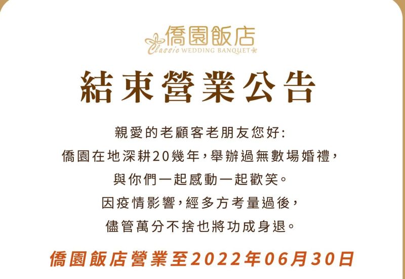 老店紛退場!台中僑園飯店6/30熄燈 萬代福影城也將停業