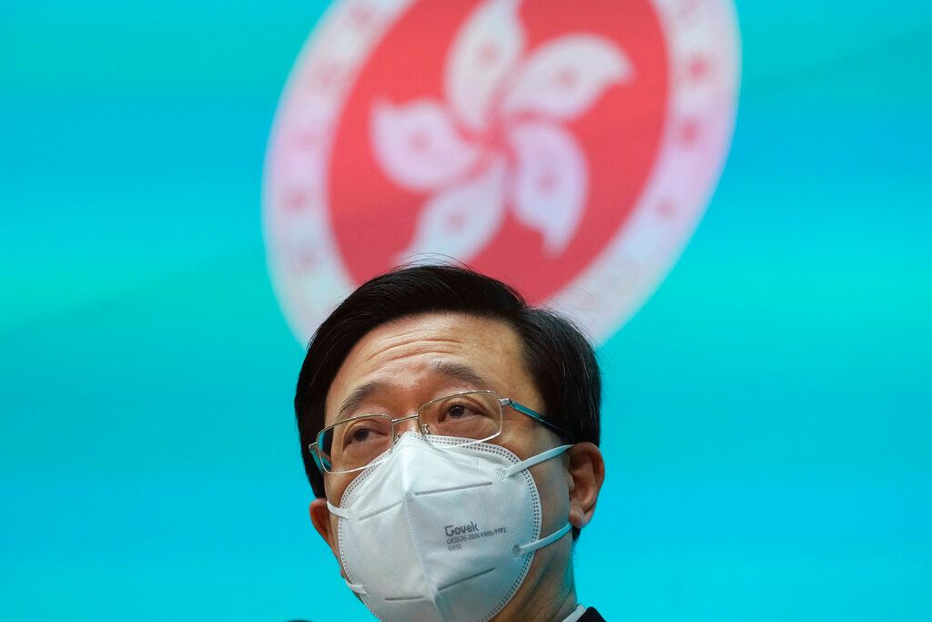 ▲香港行政長官（特首）李家超昨天重申，希望年內完成基本法23條的立法工作，最遲也要明年完成。（圖／美聯社／達志影像）