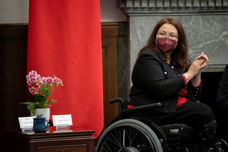 ▲挺台美國參議員達克沃絲再度訪台。（圖／總統府提供）