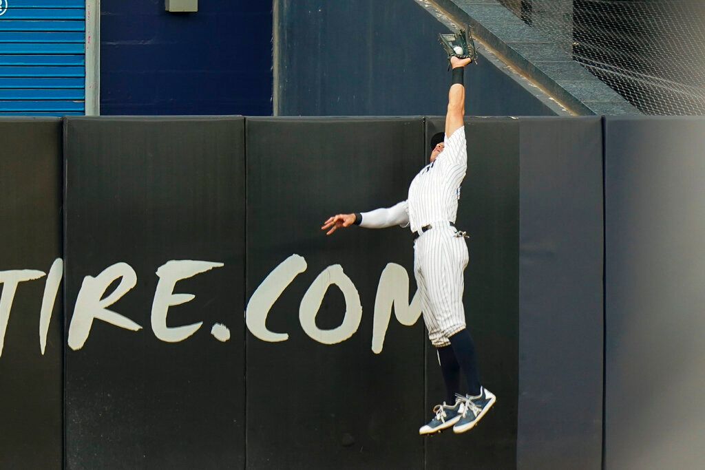 ▲洋基隊「法官」Aaron Judge關鍵接殺。（圖／美聯社／達志影像）