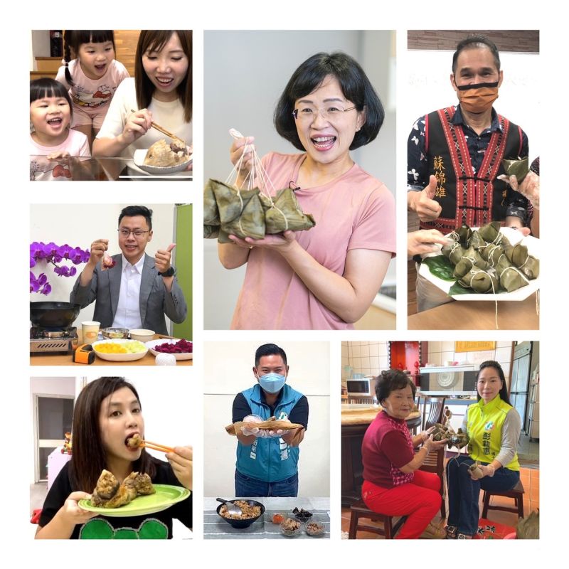 ▲蘇巧慧與多位新北市議員、參選人分別介紹美味粽子,要大家端午節「吃粽子不吃體重」。(圖/蘇巧慧辦公室提供)
