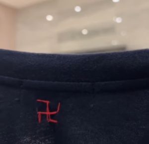 ▲用紅線在衣服縫上萬字紋「卍」,端午節穿在身上,平時穿也有保平安之意。(圖/取自「湯鎮瑋老師」粉專) ▲用紅線在衣服縫上萬字紋「卍」,端午節穿在身上,平時穿也有保平安之意。(圖/取自「湯鎮瑋老師」粉專)
