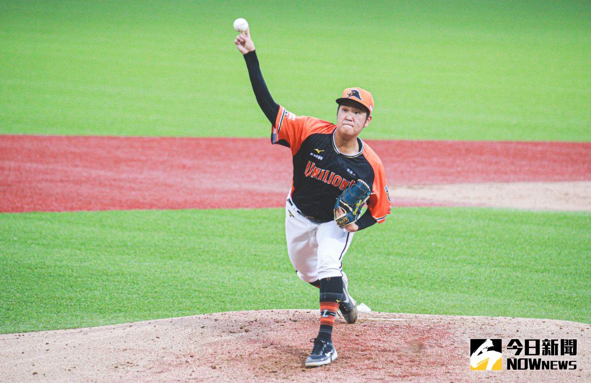 ▲統一獅先發投手古林睿煬。（圖／記者葉政勳攝 , 2022.06.03）