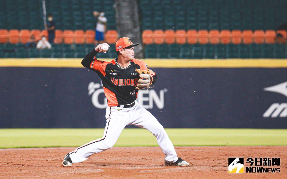 ▲統一獅內野手林靖凱。（圖／記者葉政勳攝）