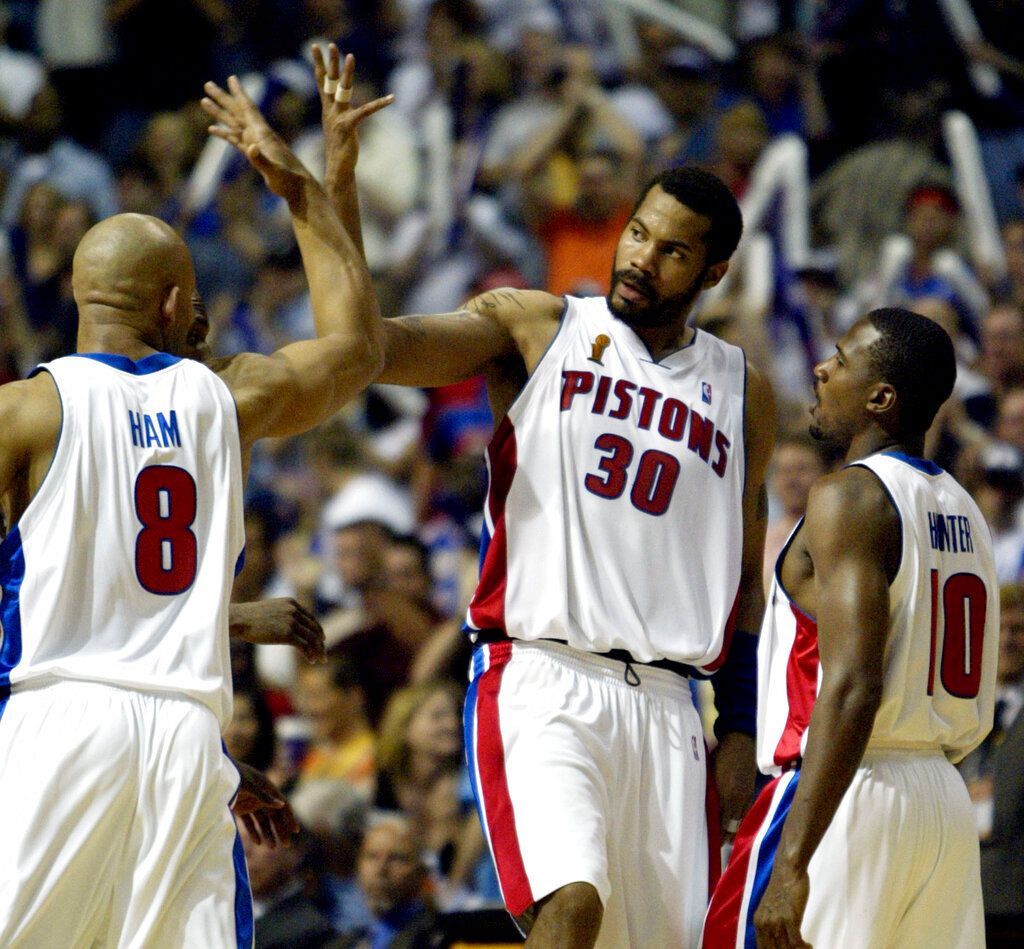 ▲Rasheed Wallace跟Darvin Ham在活塞隊時期是隊友。（圖／美聯社／達志影像）