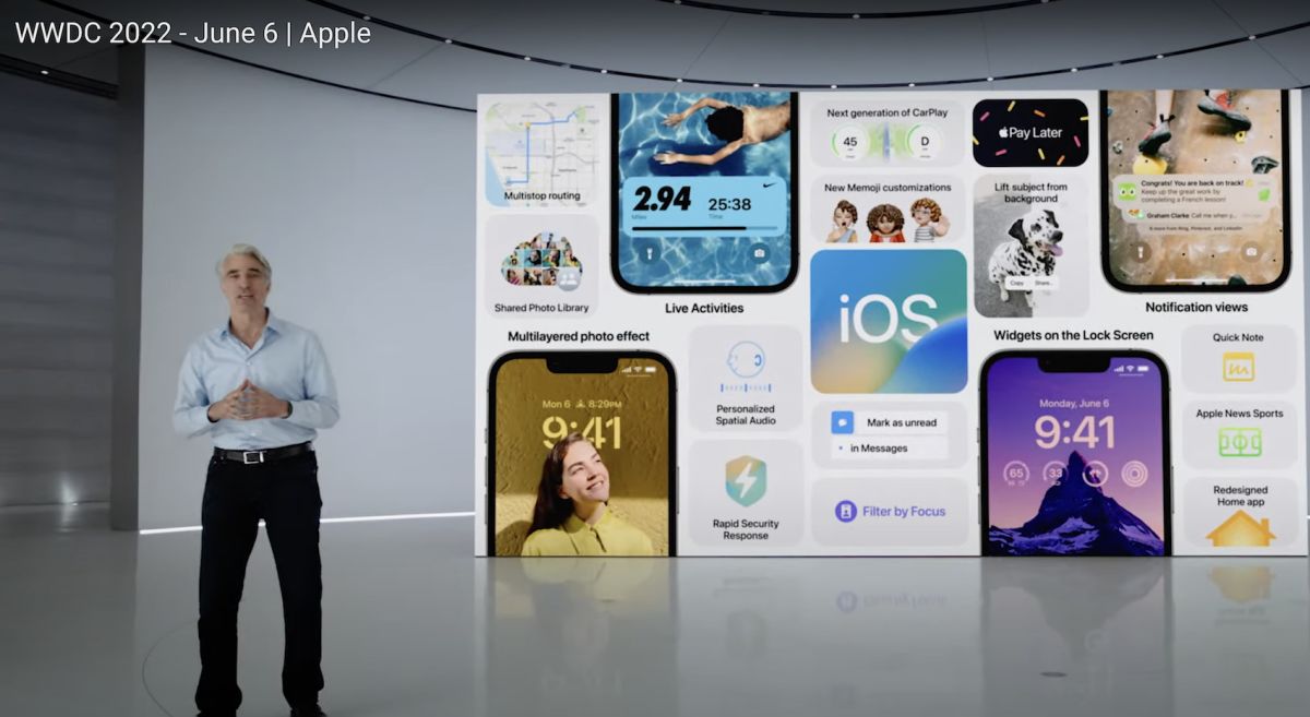 ▲iOS 16正式亮相，卻被網友認為有Android 的影子在。(圖／翻攝Apple直播發表會)