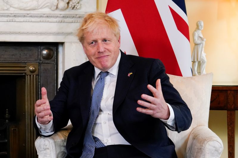 ▲英國首相強生（Boris Johnson）今天呼籲七大工業國集團（G7）各國領袖不要放棄烏克蘭，並承諾提供基輔當局新的財政援助。（圖／美聯社／達志影像）