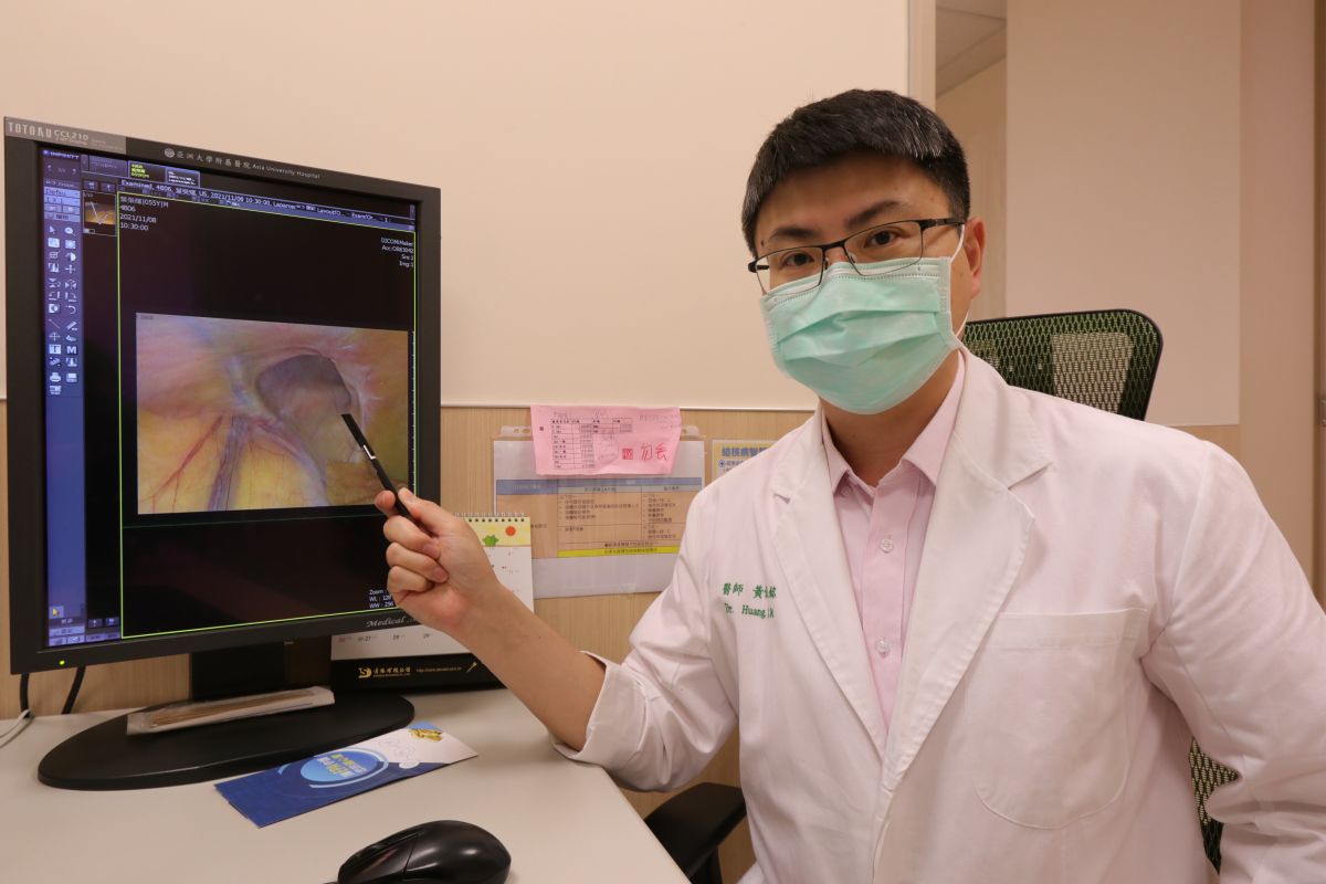 ▲疝氣是一種腹壁結構上的缺損，腹內臟器會經由腹壁上的弱點突出，造成間歇性的腫脹或伴隨疼痛。(圖／醫院提供2022.6.7)