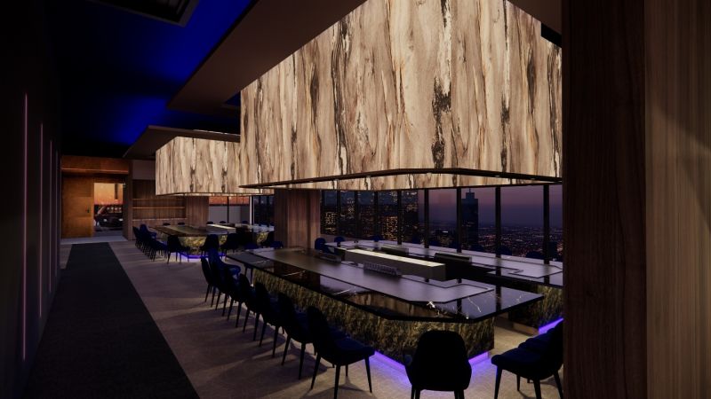 ▲在夏慕尼大直敬業店可邊享受主廚零距離料理,邊欣賞絕美景色。(圖/王品集團提供)