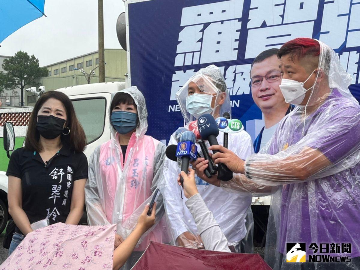 ▲羅智強表示，「此時此刻最關心就是如何用我的力量為桃園祈福，（退選心情）其實很簡單，就是成全。」（圖／記者李春台攝，2022.06.07）