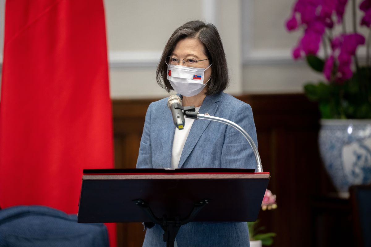 ▲總統蔡英文今（7）日於總統府內接見斯洛伐克訪團。（圖／總統府提供）