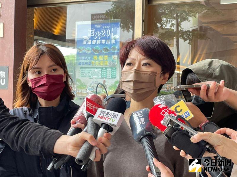 ▲陳亭妃說，今天會中通過全代會訂在7月17日，當天預計會改選黨職，而今天並未討論到選舉提名。（圖／記者黃宣尹攝，2022.06.08）