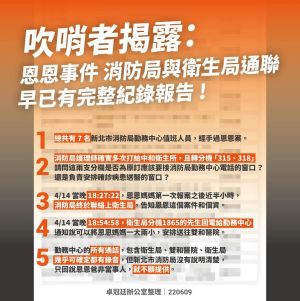 卓冠廷 ▲恩恩案延燒,卓冠廷根據吹哨者提供的內部資料,還原當時情況。(圖/翻攝自卓冠廷臉書)