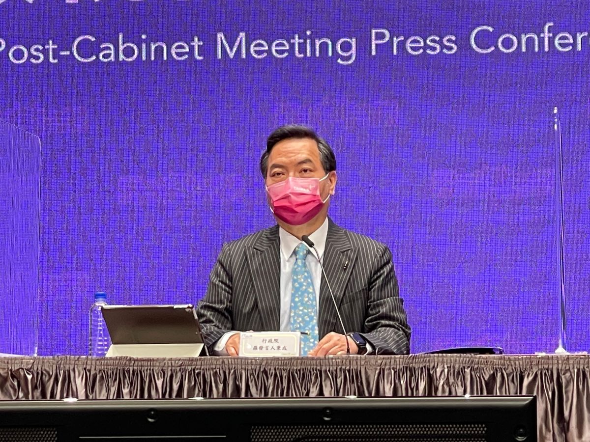 ▲行政院發言人羅秉成指出，他是善意提醒與建議，並非是高高在上的人，沒有下指導。（圖／記者王敏旭攝）