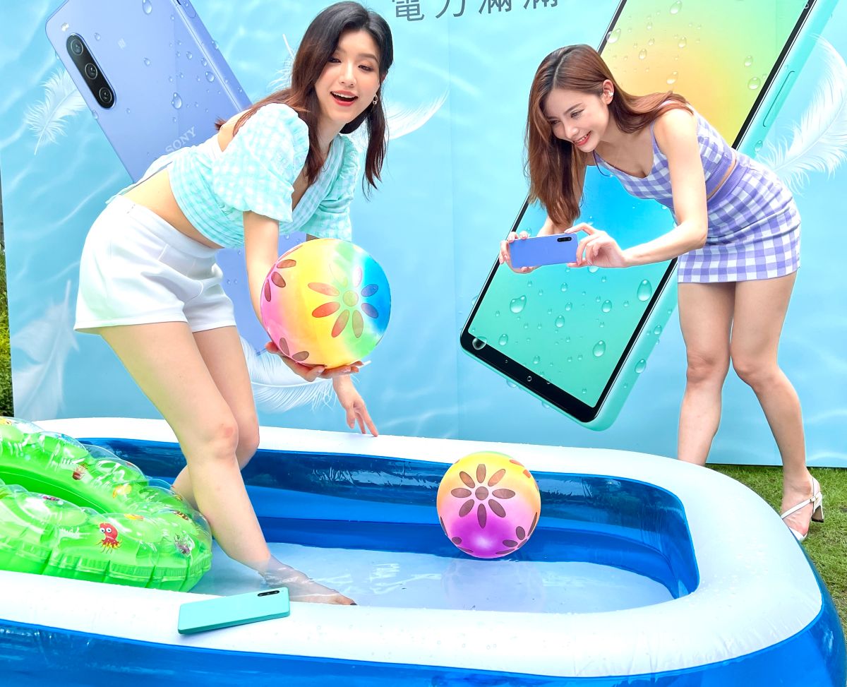 ▲Sony今(9)日在台推出新款防水手機 Xperia 10 IV，1.3萬元有找的中階售價，親民好入手。（圖／記者周淑萍攝）