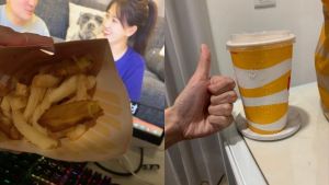 ▲有網友分享,只剩下100塊的他點餐,結果小杯的奶茶竟然被免費升級了,感動直呼「或許店員知道我很窮」。(圖/Dcard) ▲有網友分享,只剩下100塊的他點餐,結果小杯的奶茶竟然被免費升級了,感動直呼「或許店員知道我很窮」。(圖/Dcard)