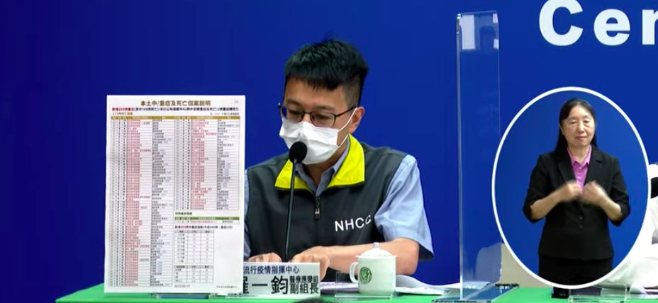 ▲指揮中心醫療應變組副組長羅一鈞，說明兒童第三例MIS-C案例狀況。（圖／指揮中心）