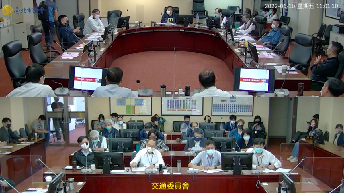 ▲北市議會交通委員會邀請交通局等單位，針對「交通局同仁上班期間PTT發文事件調查」進行專案報告。（圖／翻攝自北市議會直播）
